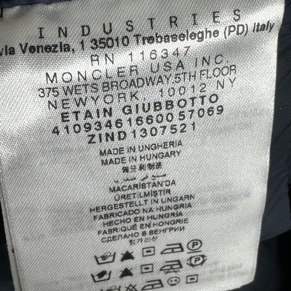 Moncler Navy Eyelet Embroidery Windbreaker - Size Small - Picture 8 of 8